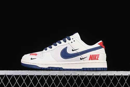 All categories Nk SB Dunk Series Nk SB Dunk Low High-end customized low-top sneakers Nk SB Dunk Low Supreme joint-off-white 3D navy blue hook Anniversary high-end customized low-top casual sneakers FC1688-204